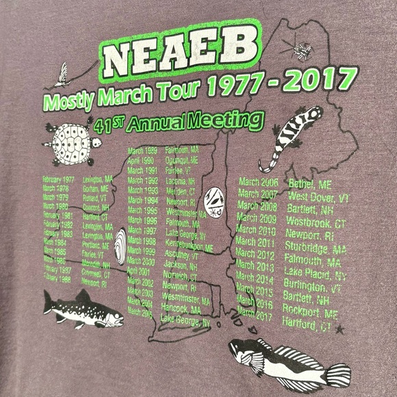 NEAEB 41st Annual Meeting T-Shirt New England Environmental Biologists Cattails - Picture 2 of 6